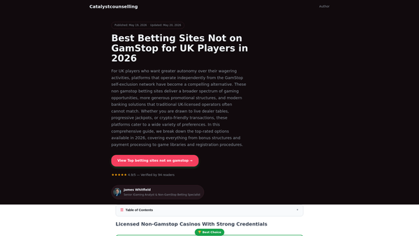 Screenshot of the Catalyst website