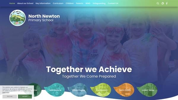 Screenshot of the North Newton County Primary School Parent Teachers And Friends Association website