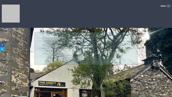 Screenshot of the Armitt Library And Museum Centre website