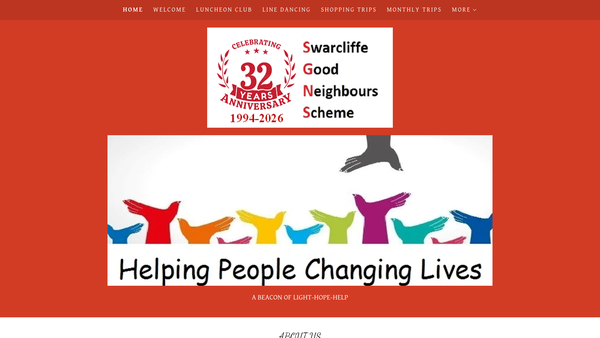 Screenshot of the Swarcliffe Good Neighbours Scheme website