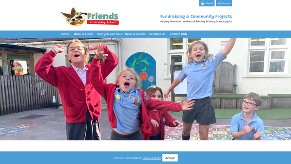 Screenshot of the Friends Of Avening School website
