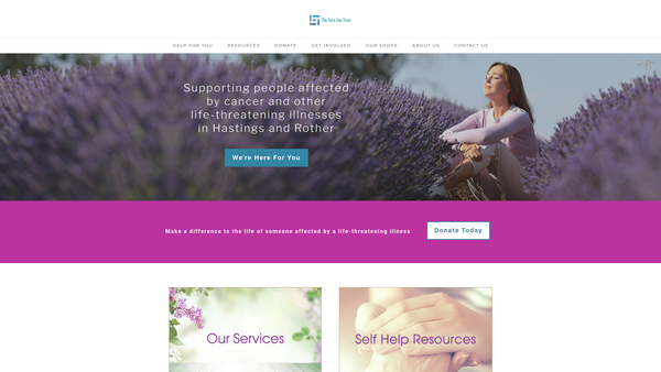 Screenshot of the The Sara Lee Trust Fund website