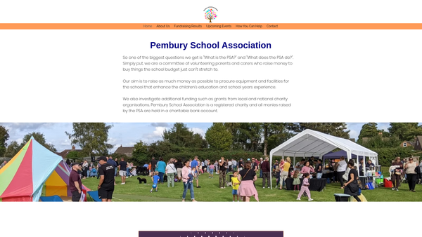 Screenshot of the Pembury School Association website