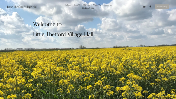 Screenshot of the Little Thetford Village Hall website