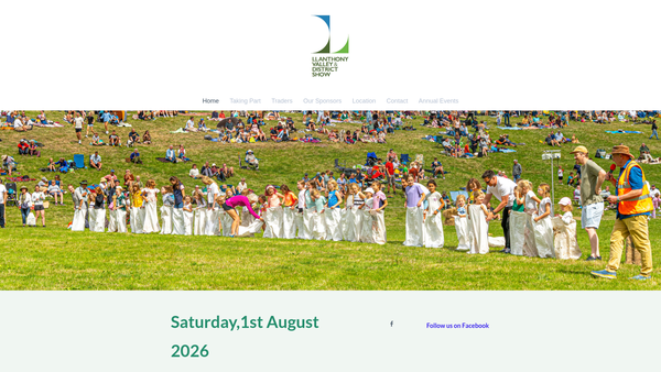 Screenshot of the Llanthony Valley And District Show Society website
