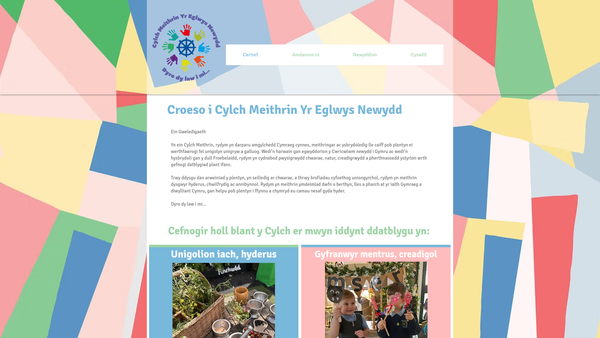 Screenshot of the Cylch Meithrin Eglwys Newydd website