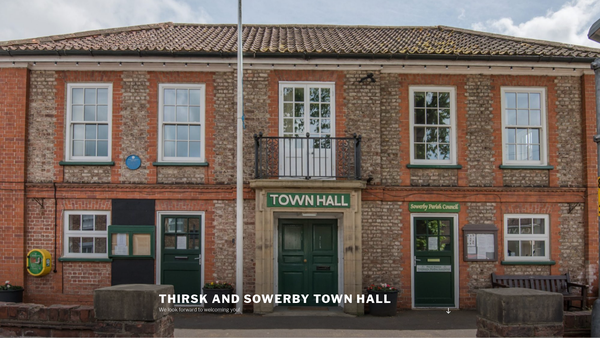 Screenshot of the Thirsk And Sowerby Town Hall Management Committee website