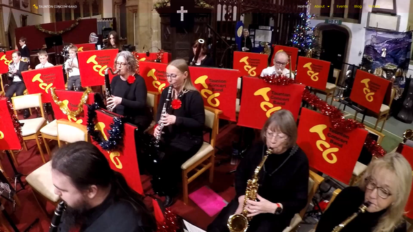 Screenshot of the Taunton Concert Band website