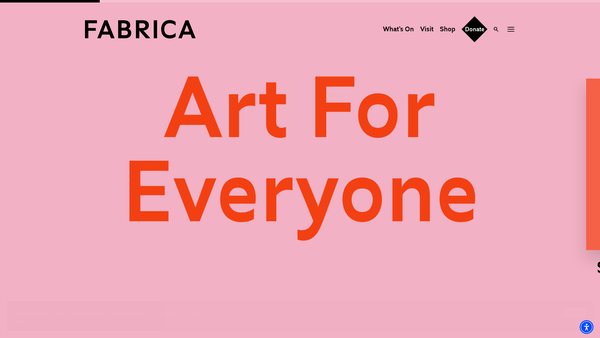 Screenshot of the Fabrica website