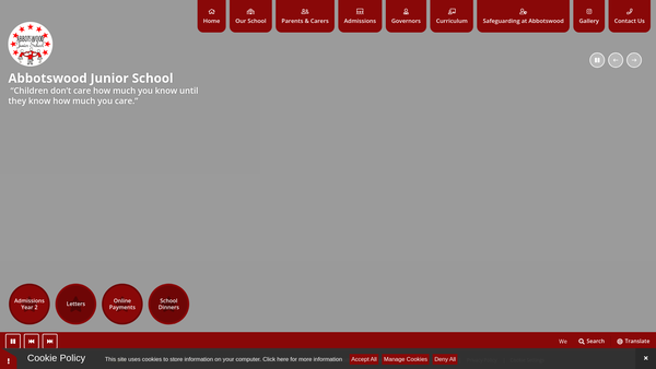 Screenshot of the Friends Of Abbotswood website