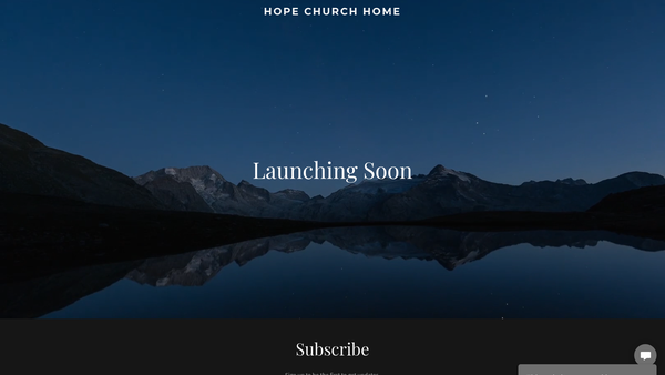 Screenshot of the Hope Alive Pentecostal Church website