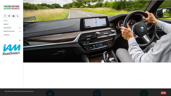 Screenshot of the Milton Keynes Advanced Motorists website