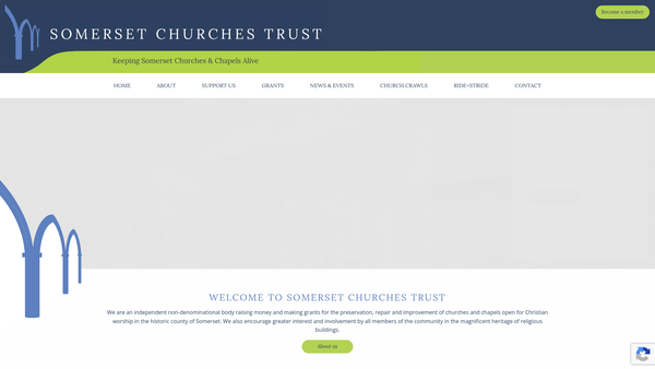 Screenshot of the Somerset Churches Trust website