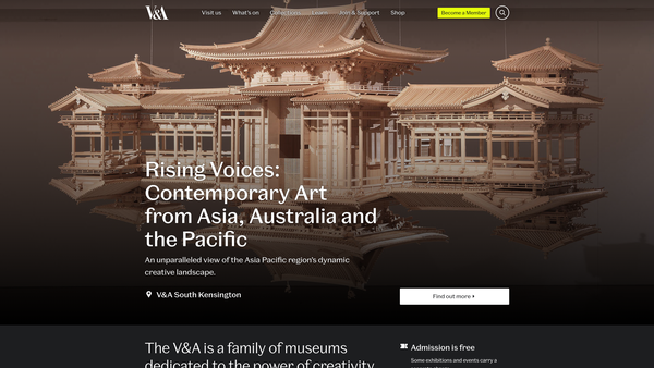 Screenshot of the Gilbert Trust For The Arts website
