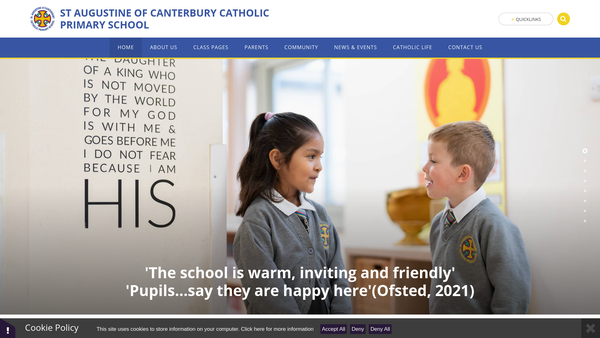 Screenshot of the St Augustine Of Canterbury PTFA website