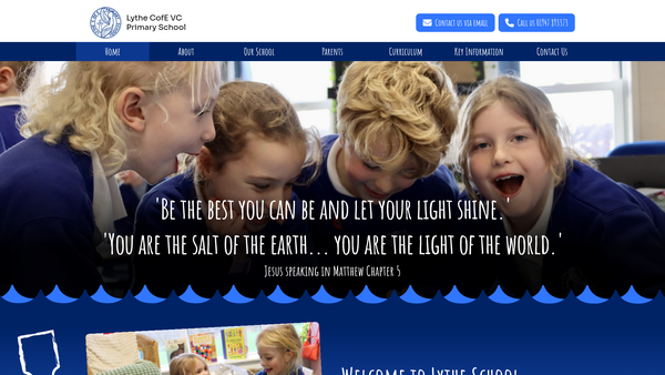 Screenshot of the Lythe C E School Fund website