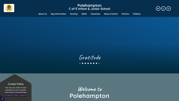 Screenshot of the Polehampton C Of E Infant School Parent Teacher Association website