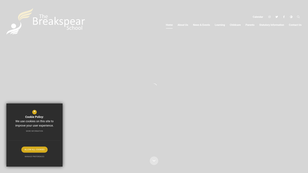 Screenshot of the The Breakspear School Fund website