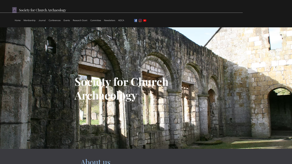 Screenshot of the The Society For Church Archaeology website