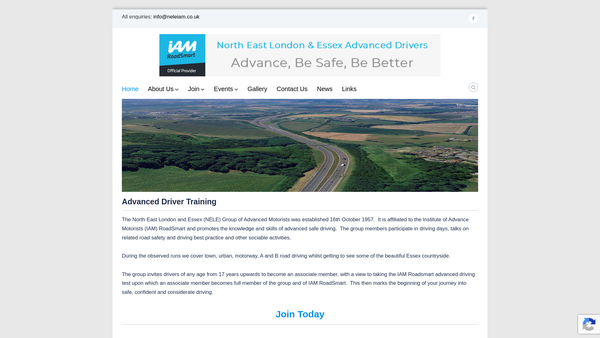 Screenshot of the North East London And Essex Group Of Advanced Motorists website
