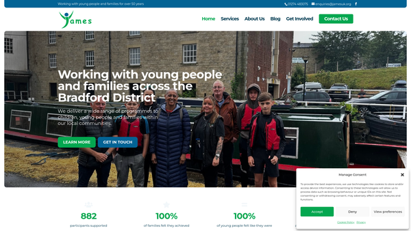 Screenshot of the Joint Activities And Motor Education Service website