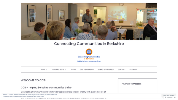 Screenshot of the Connecting Communities In Berkshire website