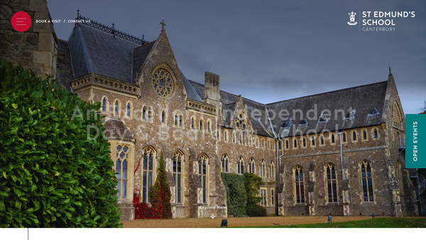 Screenshot of the St Edmund's School Canterbury website