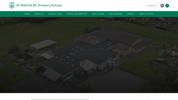 Screenshot of the The Parents Teachers And Friends Of St. Wilfrid's School website