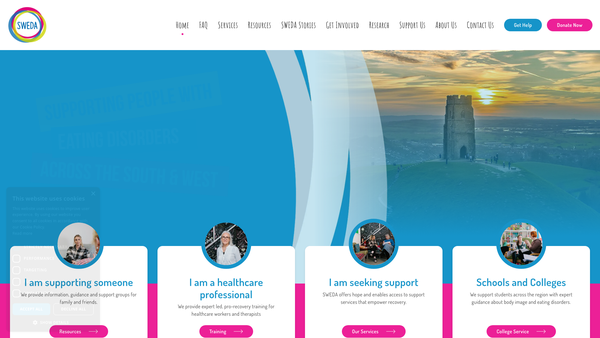 Screenshot of the SWEDA Ltd website