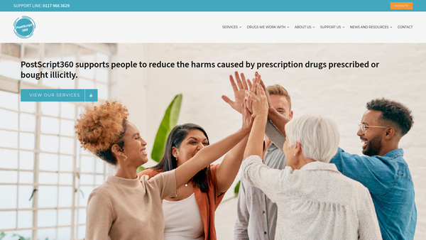 Screenshot of the PostScript 360 Limited website
