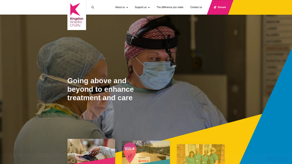 Screenshot of the Kingston Hospital NHS Foundation Trust General Charitable Fund website