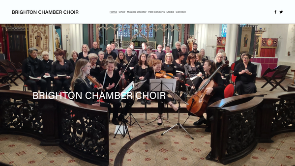 Screenshot of the Brighton Chamber Choir website