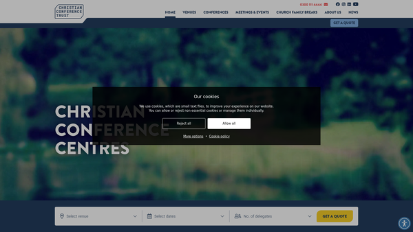 Screenshot of the The Christian Conference Trust website