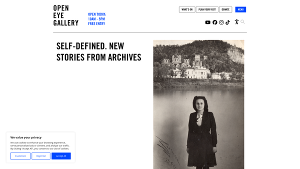 Screenshot of the Open Eye Limited website