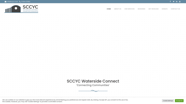 Screenshot of the Sikh Community Centre And Youth Club website