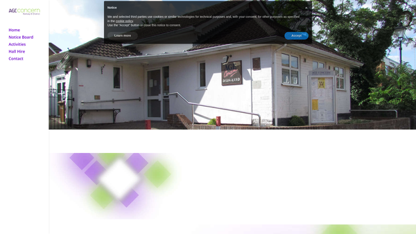 Screenshot of the Age Concern Romsey And District website