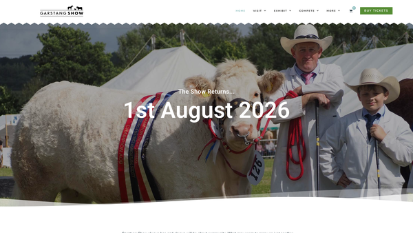 Screenshot of the The Garstang And District Agricultural And Horticultural Society Limited website