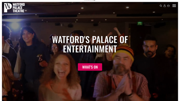 Screenshot of the The Palace Theatre Watford Limited website