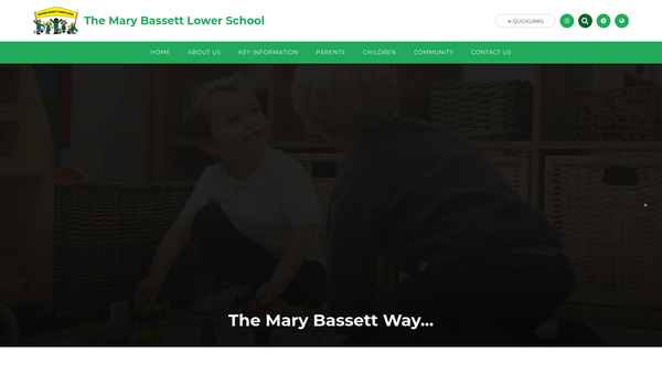 Screenshot of the The Mary Bassett School P.T.A website