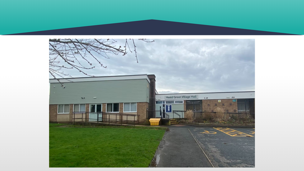 Screenshot of the Heald Green Village Hall Community Association website