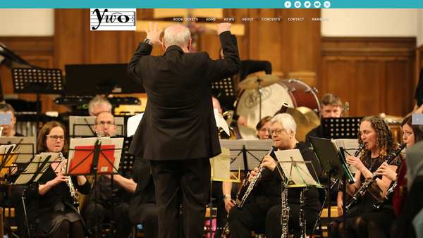 Screenshot of the The Yorkshire Wind Orchestra website