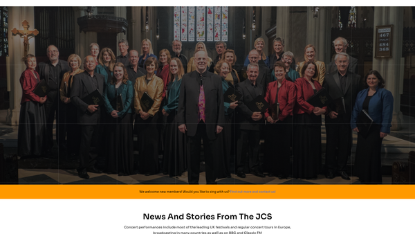 Screenshot of the The Joyful Company Of Singers (1996) website