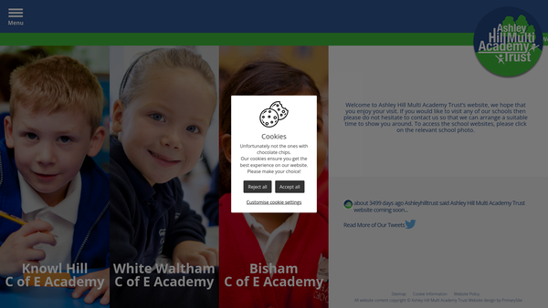 Screenshot of the White Waltham C Of E School Trust Fund website