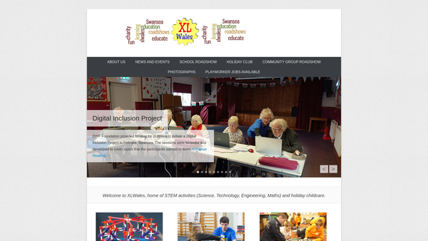 Screenshot of the Xl Wales website