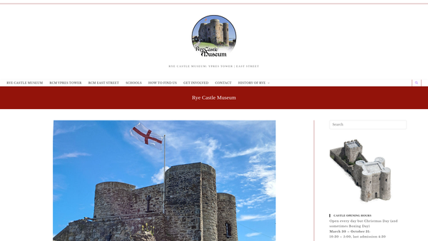 Screenshot of the Rye Museum Association website
