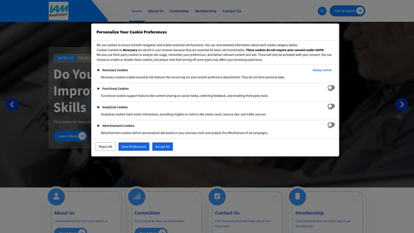 Screenshot of the Cardiff Group Of Advanced Motorists website