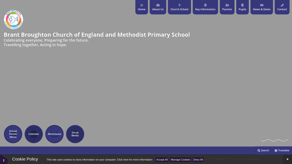 Screenshot of the Brant Broughton Primary School Fund website