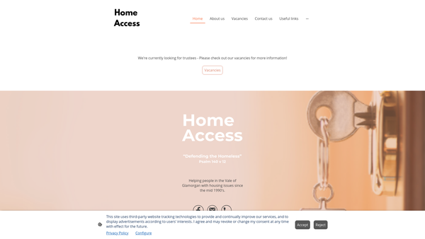Screenshot of the Home Access Tabernacle Baptist Church website
