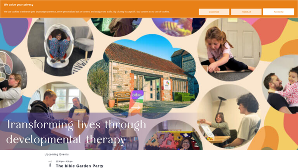 Screenshot of the Bibic website