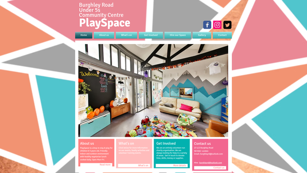 Screenshot of the Burghley Road Under Fives Community Centre website
